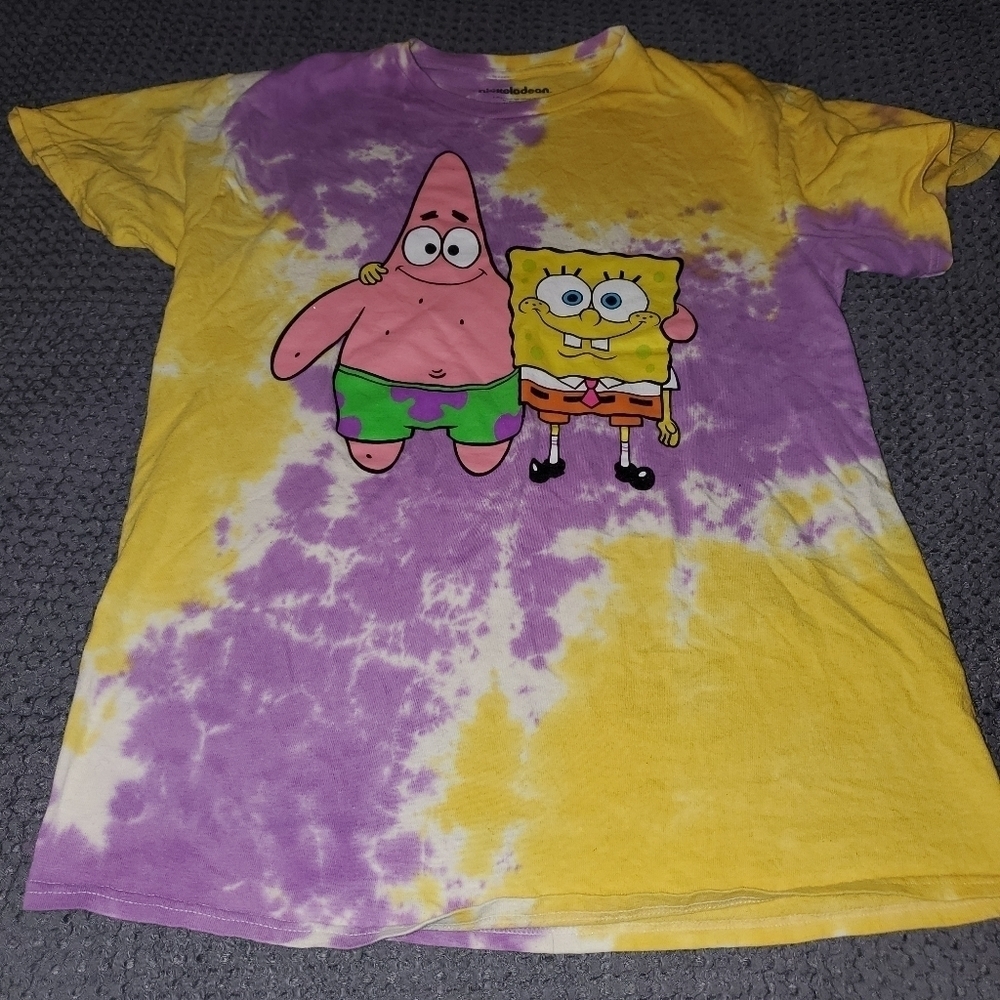 NICKELODEON spongebob and Patrick tie dye t shirt